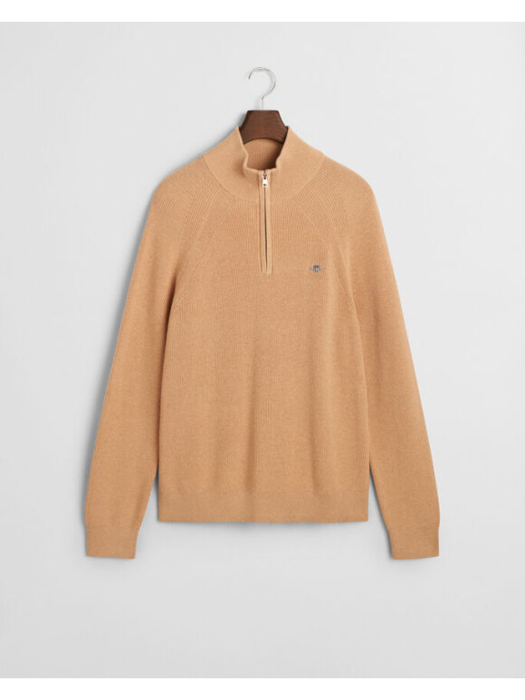 Gant - Gant COTTON WOOL RIB HALF ZIP