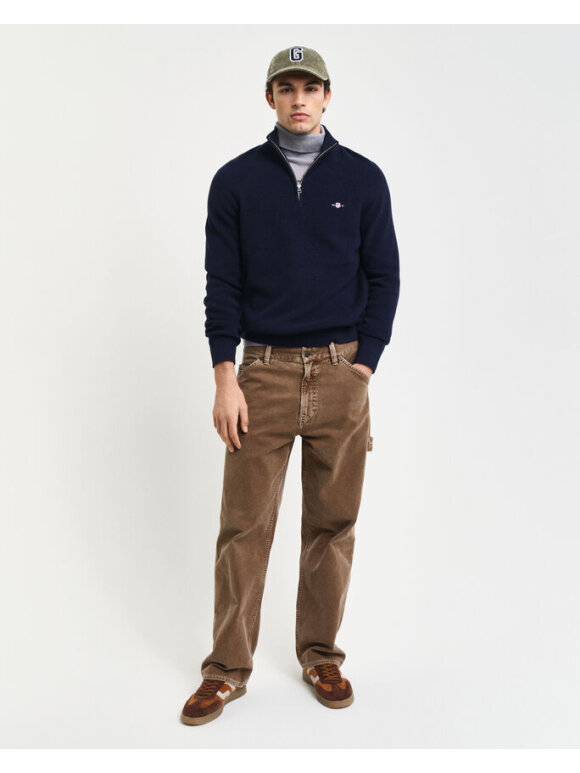 Gant - Gant COTTON WOOL RIB HALF ZIP