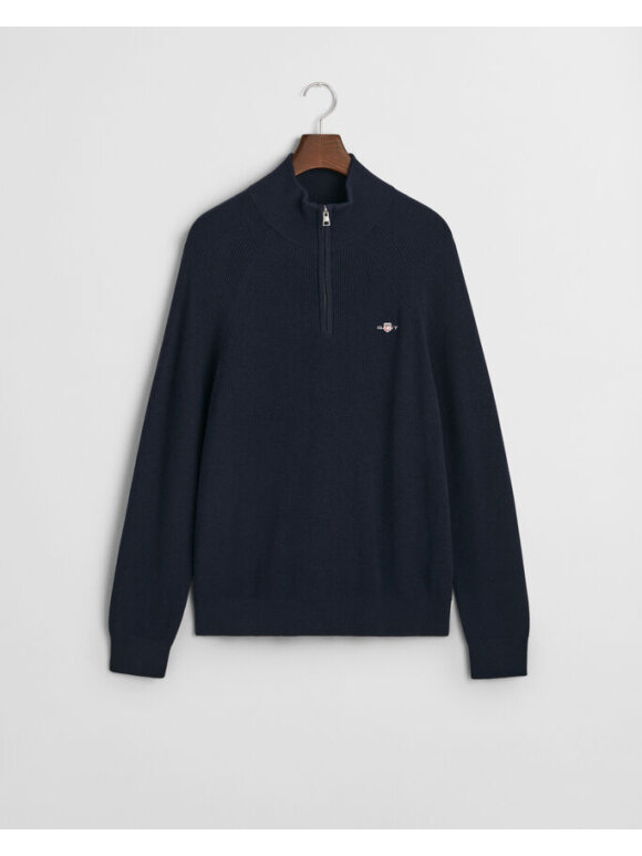 Gant - Gant COTTON WOOL RIB HALF ZIP