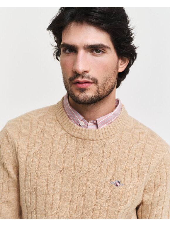 Gant - Gant LAMBSWOOL CABLE C-NECK