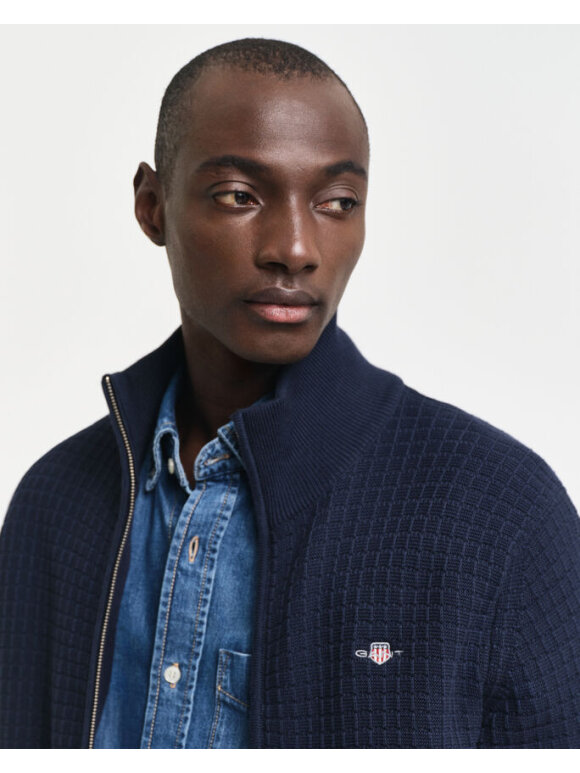 Gant - Gant COTTON TEXTURED ZIP