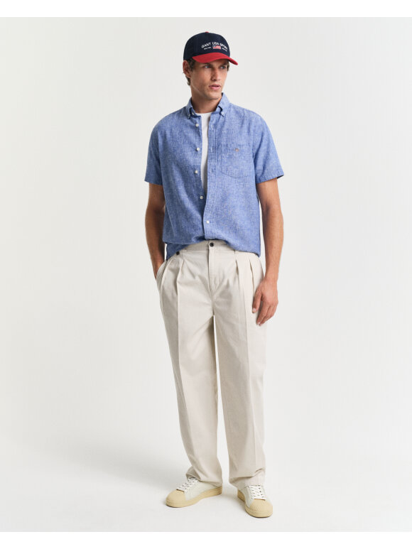 Gant - Gant REG COTTON LINEN SS SHIRT