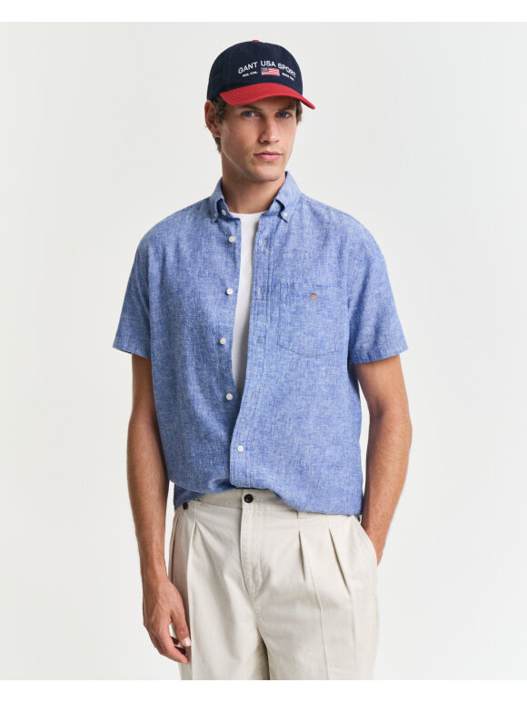 Gant - Gant REG COTTON LINEN SS SHIRT