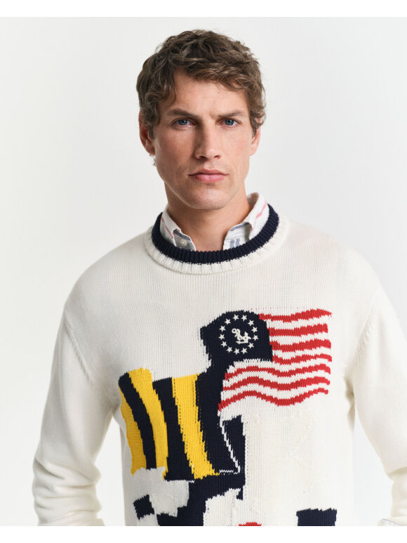 Gant - Gant FLAG INTARSIA COTTON